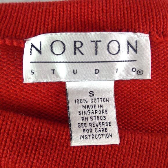 Norton Studio Nautical Patriotic Star Print 100% Cotton Sweater - Picture 4 of 4